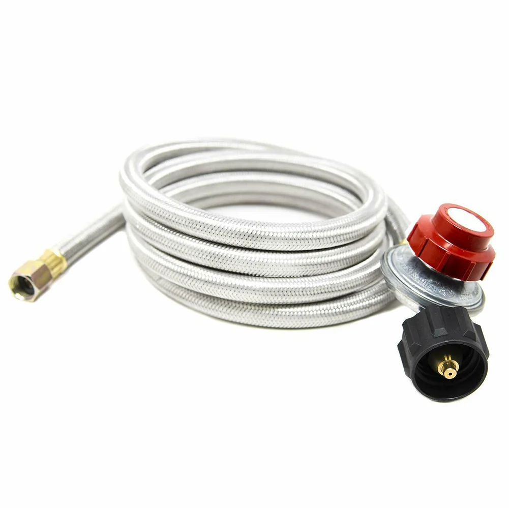 

0-30 PSI Hosepipe Pressure Regulating Home Adjustable Turkey Fryer With Gauge Connecting Burner Smoker Durable Protective