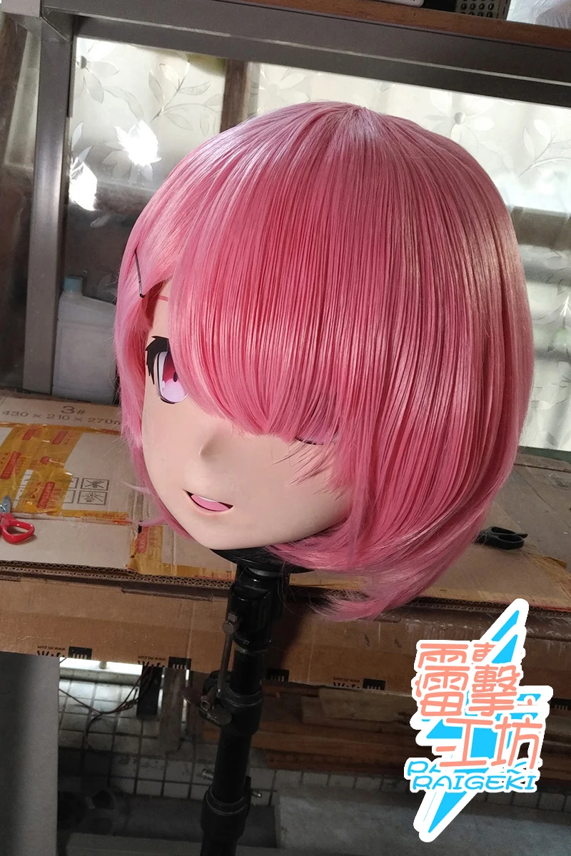 (RAIGEKI 178) Silicone Head Mask Halloween Cosplay Cross Dressing BJD DOLL Comiket Cartoon Character Anime Cosplay Kigurumi Mask