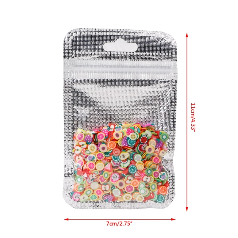 1000 шт./пакет 3D фруктовая форма меха полимерная глина сделай сам дизайн ногтей