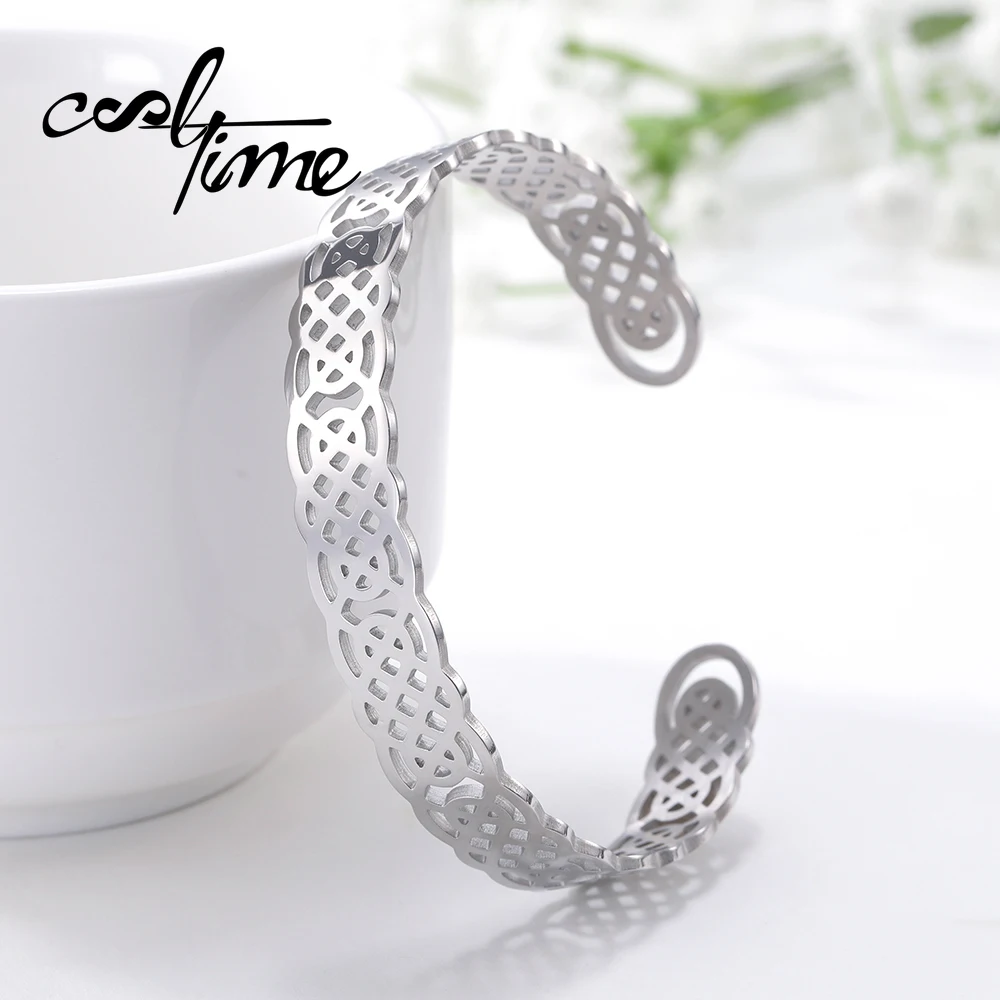 COOLTIME из нержавеющей стали Браслет манжета для девушек гравировка вдохновение