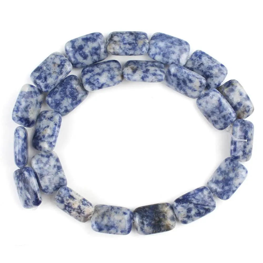 New Blue Sodalite 13*18 мм бусины из натурального камня прямоугольник Агаты желтый кварц с тигриным глазом малахитовые бусины для самостоятельного изготовления ювелирных изделий браслет - Цвет: New Blue Sodalite