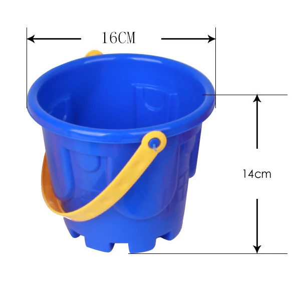 

Children's Large Beach Toys Large Beach Bucket 7 Piece Set With Tool Shovel Rake Beach Toys Plastic Parent-child Game Supplies