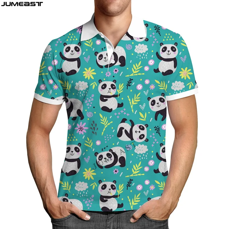 

Jumeast Y2k Men Women 3D Printed Sweatshirt Hip Hop Lovely Animal Panda Fashion Polo T Shirt Sport Pullover Tops Tees