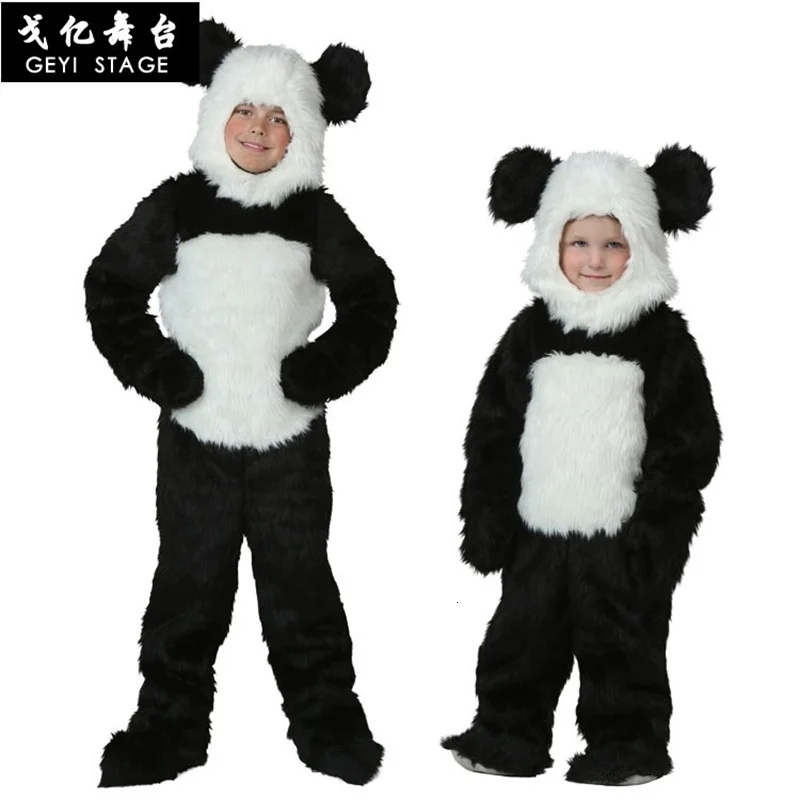 

Cosplay panda animal cartoon children... warm flannel outfits... beautiful Halloween party... funny bodysuit cartoon party.