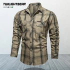 Новая мужская Повседневная рубашка, мужская рубашка 5XL, английская клетчатая рубашка из чистого хлопка, Мужская брендовая одежда, рубашка для отдыха, блузка AF002