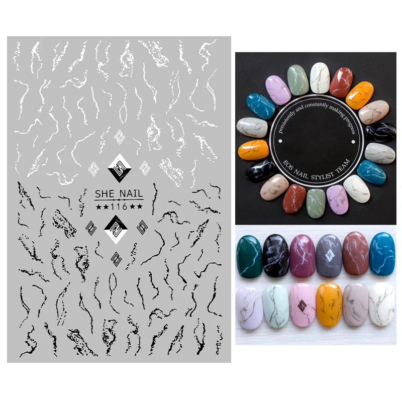 

3D Flower Nail Sticker Decals Animal Line Heart Arrow Leaf Fruits Design Stickers Manicure DIY Nails Art Polish Decoration