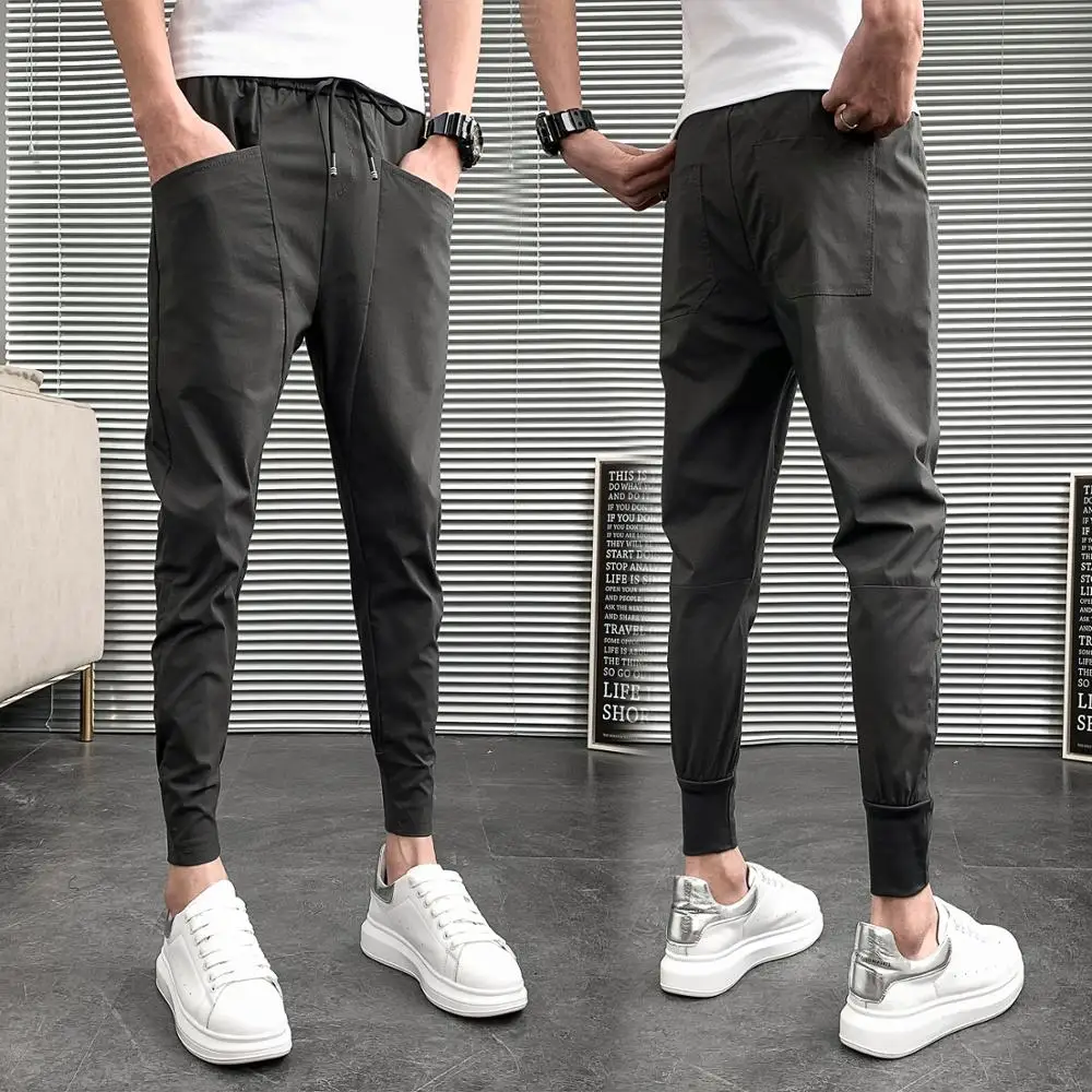 

Hot Sale Summer Men Harem Pants Fashion 2021 Slim Fit Hip Hop Casual Pants Men All Match Streetwear Joggers Men Clothing 36-27