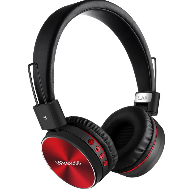 Наушники Yulass беспроводные красные высококачественные большие наушники для