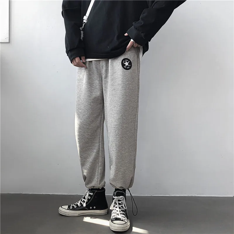 

MOGU 2020 New Spring Autumn Men's Black Sports Running Pants Joggers Loose Straight Active Pant Jogging Trousers Plus Size 3XL