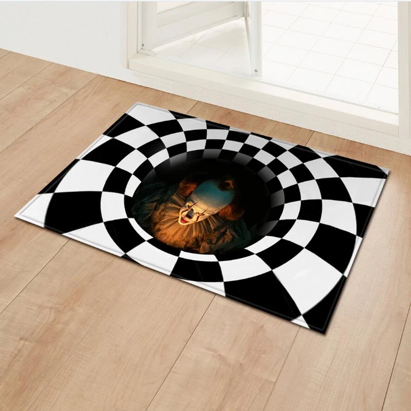 Скандинавский коврик для входной двери в виде клоуна из страха Хэллоуина спальни