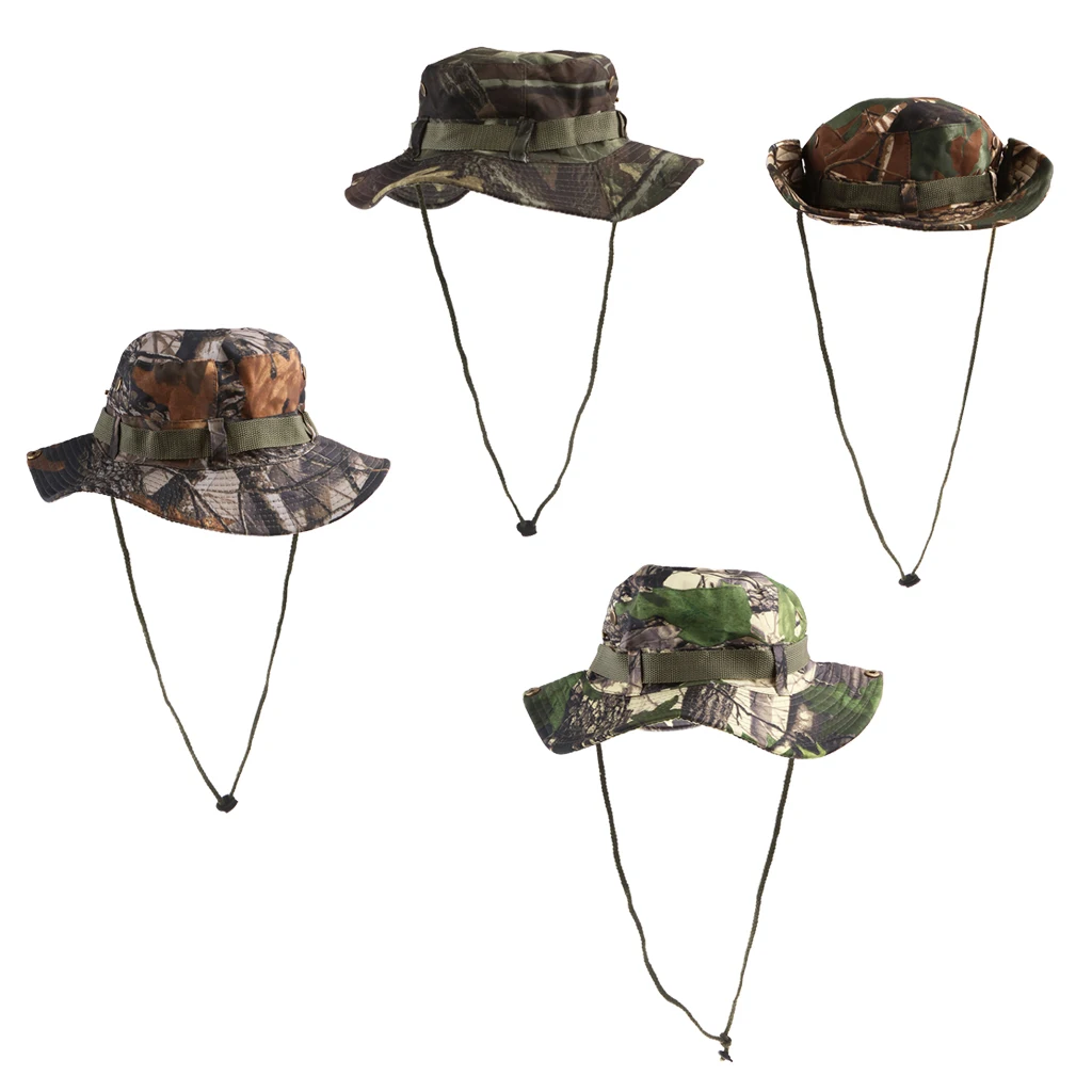 

Men Women Camouflage Sun-proof Bucket Boonie Hat Cap Hunting Hiking Fishing