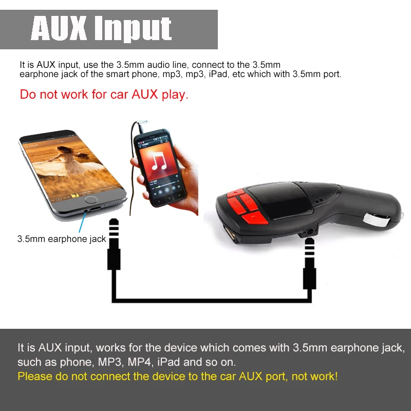 

Bluetooth FM-, USB, MP3-, - USB, TF, Micro SD, 3,5 , AUX