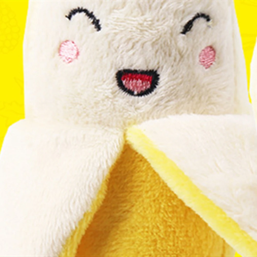 Милые плюшевые игрушки для домашних животных в виде бананов искусственные