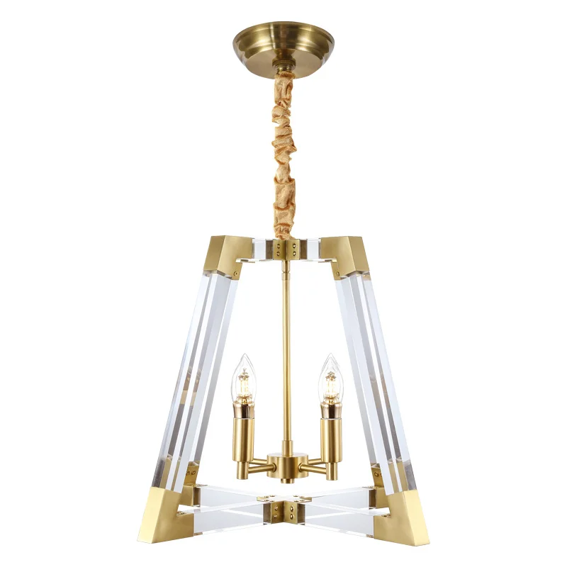 

Медная креативная люстра, современный минималистичный светильник, роскошная гостиная, столовая, спальня, индивидуальная люстра