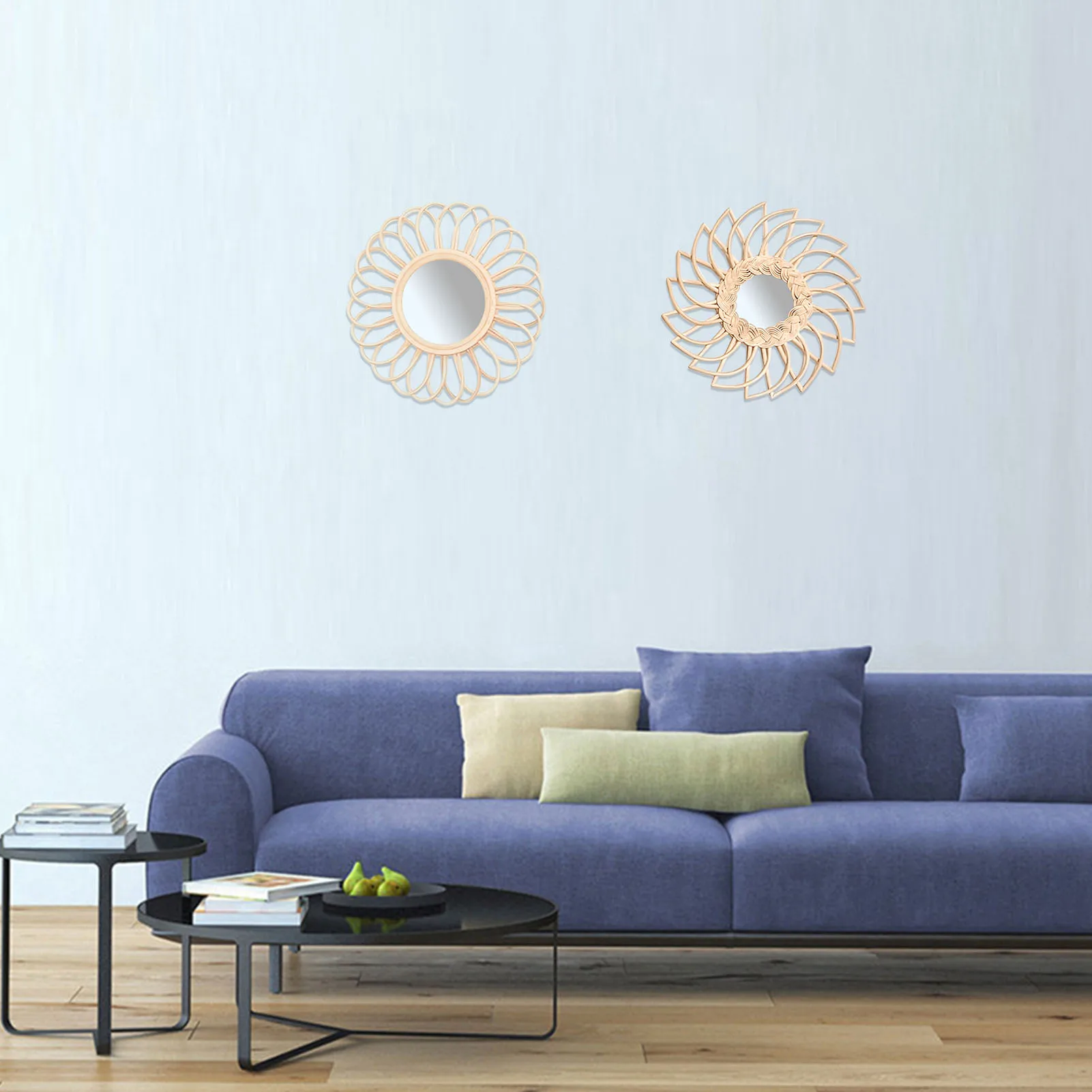 

Round Mirror Macrame Wall Hanging Boho Decor Tapestry Home Decor Apartment,Dorm,Bedroom,Living Room,Party Decorations Dropship