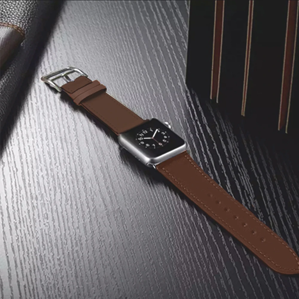 Ремешок кожаный для apple watch band 44 мм 42 сменный Браслет 4 5 40 38 iwatch 3/2/1|Ремешки часов| |