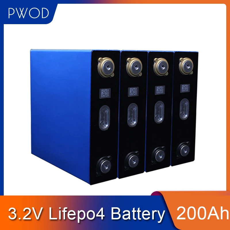 16 шт. 3 2 V 200AH lifepo4 батарея литиевая глубокий цикл для diy 12V 24v 800Ah 1000Ah Солнечная