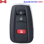Пульт дистанционного управления KEYECU для Toyota RAV4, 2019, 2020, 2021, HYQ14FBC, 8990H-0R010, 231451 МГц0351 МГц