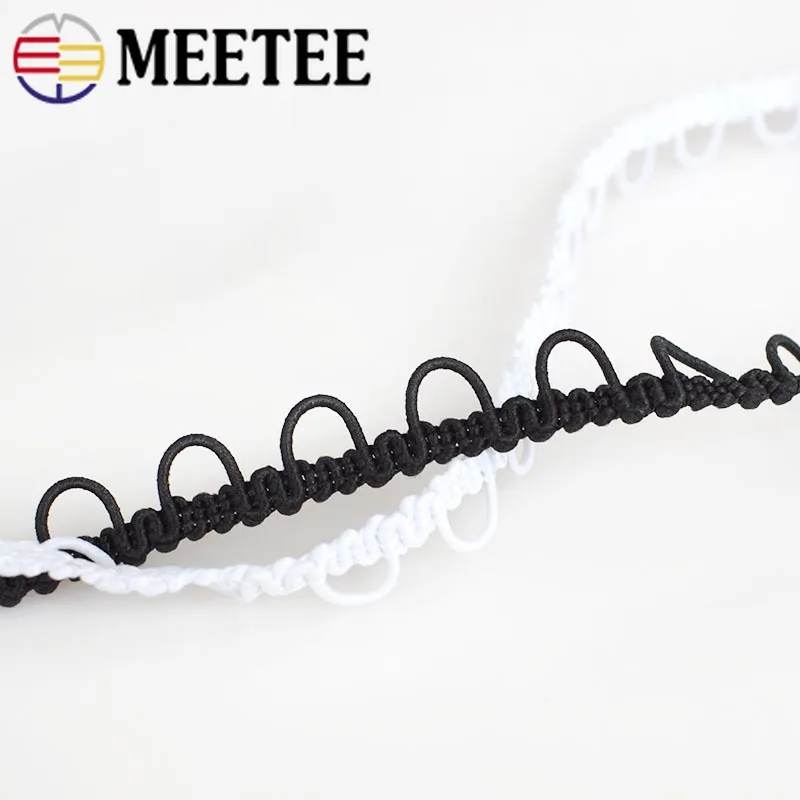10 м Meetee u-волна кружевная отделка Лента многоножка плетеная кружевная лента с закругленным краем DIY шитье свадебное платье с петлями аксессуары для одежды