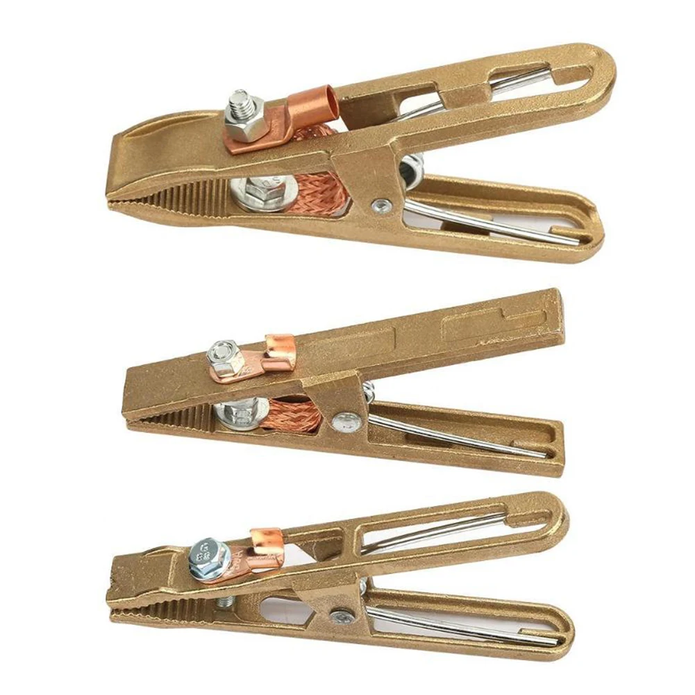 

Ground Electrode Thickened Cutting Copper Welding Clamp Multifunction Durable Easy Install For Electrical Transaction Portable