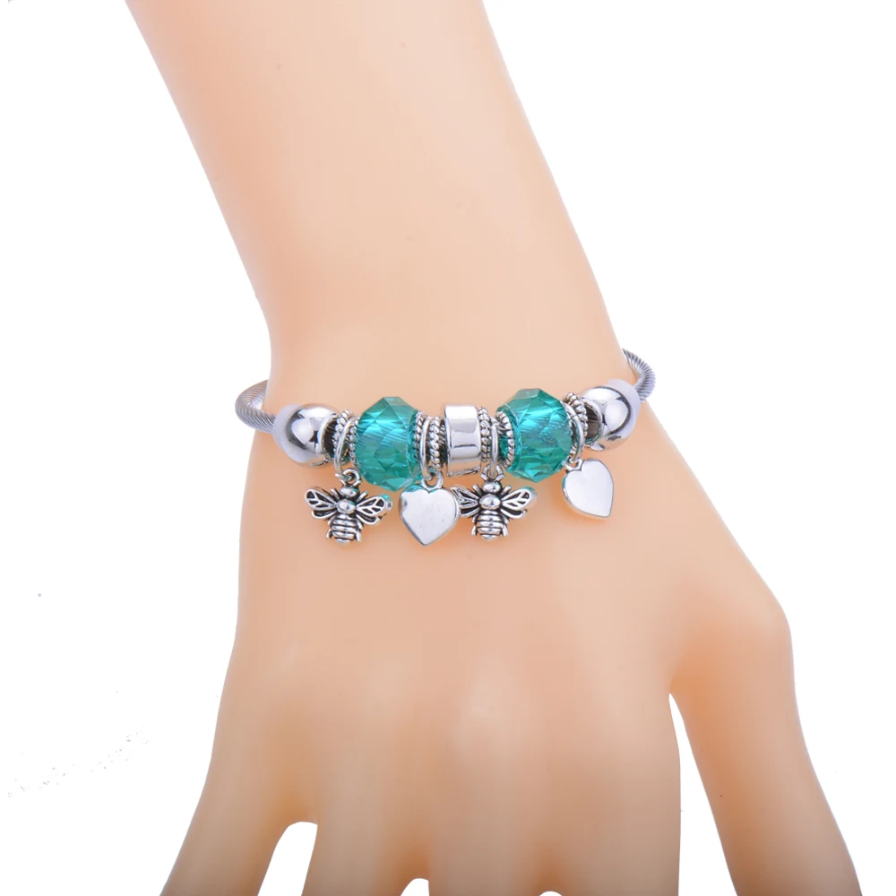 10 шт./лот открытый весенний браслет из бисера ювелирное изделие в форме пчелы