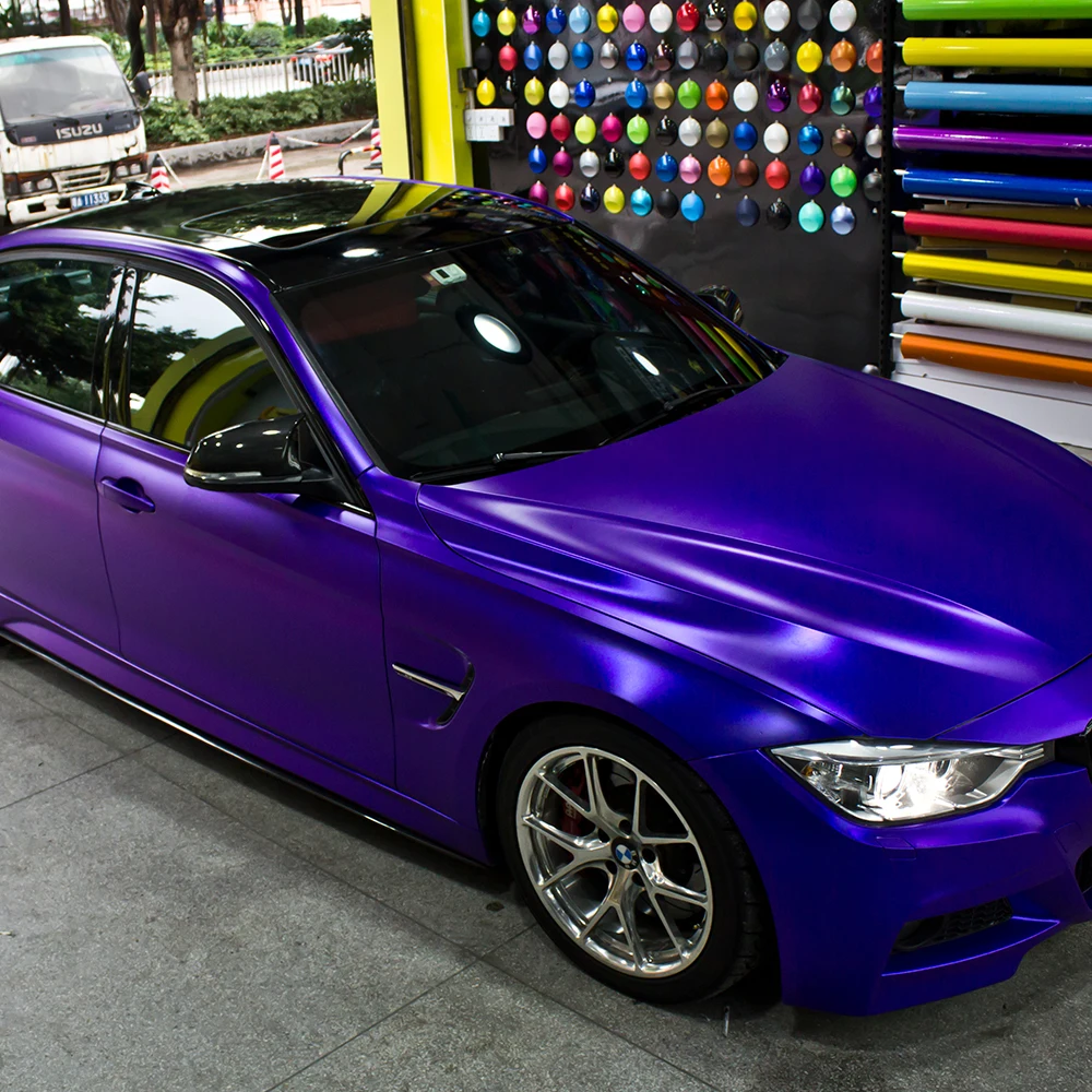 Автомобильная пленка SUNICE виниловая пурпурная с молнией металлическое покрытие