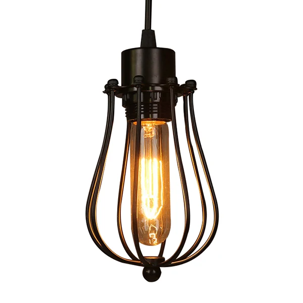 Vintage cage chandelier Edison light bulb loft Restaurant Bedroom Pendant LED lighting industry Vintage iron Lamps for home