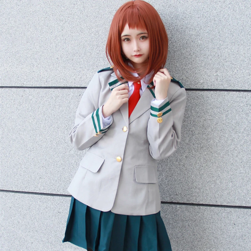 Boku без герой Академии AsuiTsuyu Yaoyorozu Момо школьная Униформа мой OCHACO URARAKA haku Косплэй