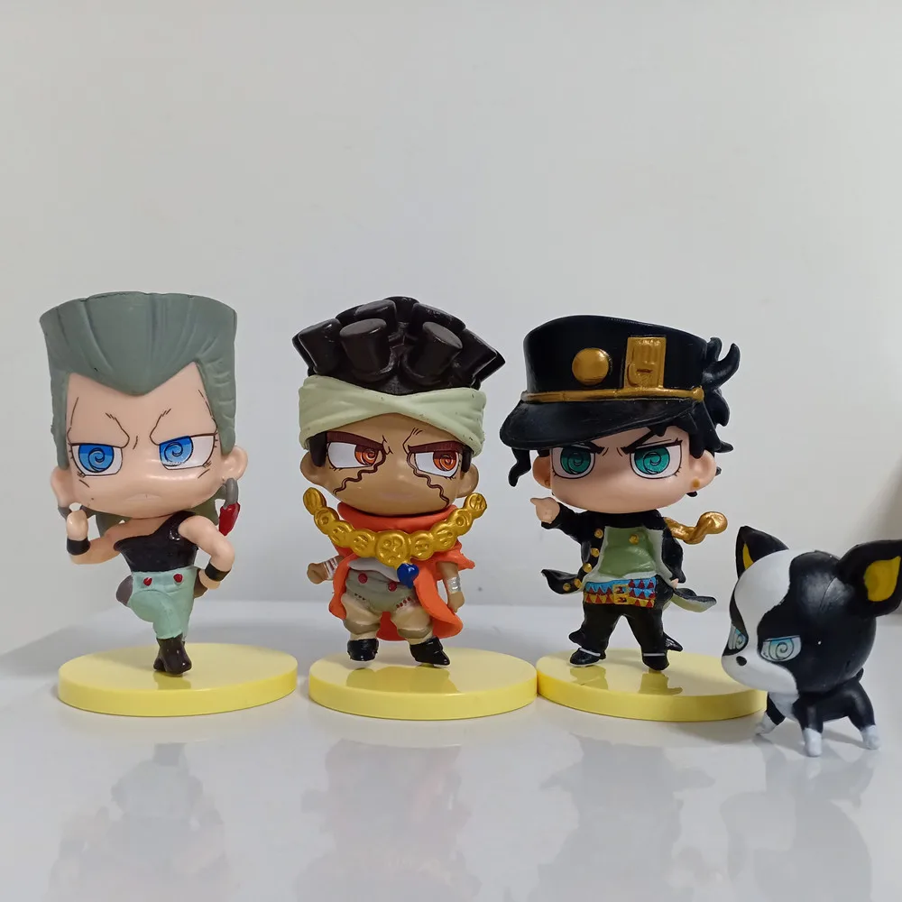 New 7pcs/Set Generation 2th Jojo Bizarre Adventure Diamond Kujo Jotaro Higashikata Josuke Rohan Action Figure PVC Model Toys | Игрушки и