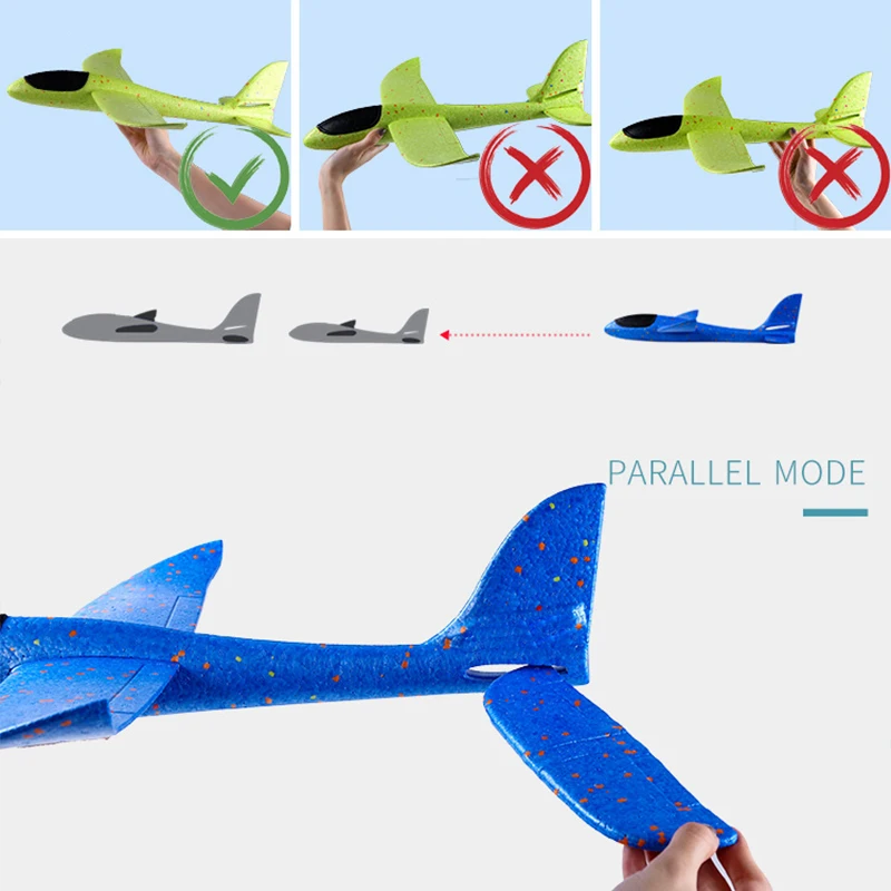 48cm Foam Plane Hand Launch Throwing EPP Airplane Model Glider Aircraft 2/5pcs set for Kids Educational Outdoor Toy | Игрушки и хобби