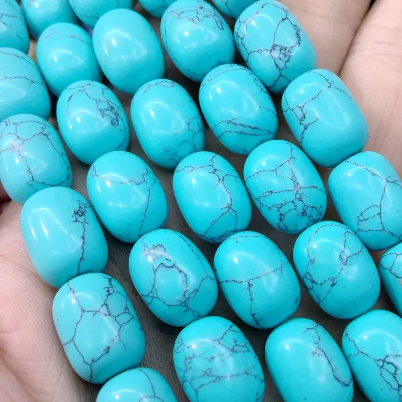 Красочные камни бусины овальный цилиндр стойка Круглый Гладкий Размер 10x14 мм 15