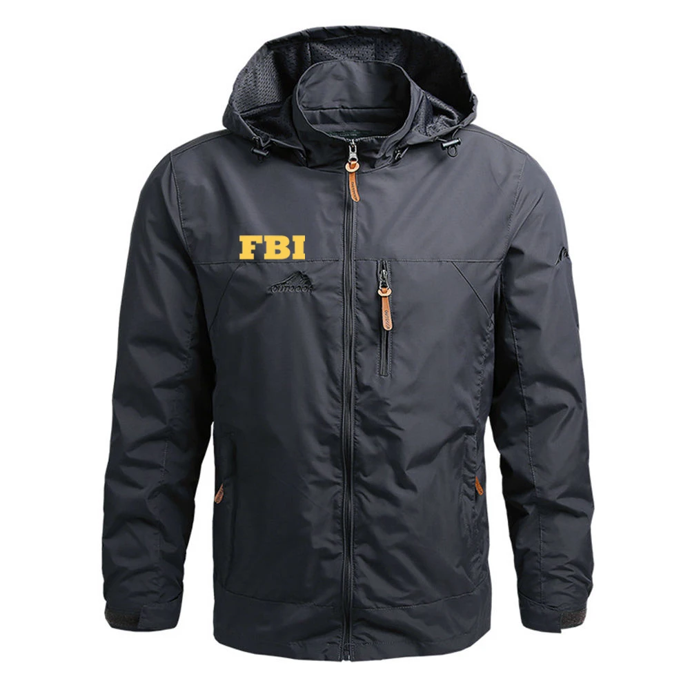 Мужская Новая весенне-осенняя модная куртка FBI 2021 с принтом Уличная Повседневная