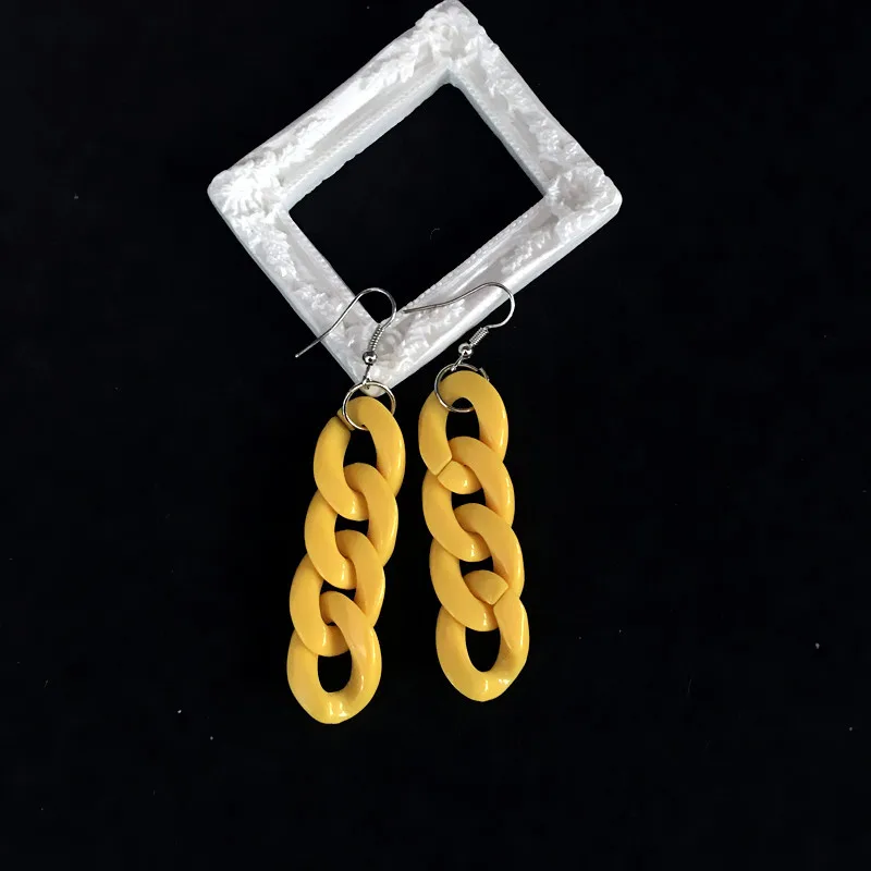 Новые акриловые серьги для женщин 2020 фиолетовые желтые подвески висячие