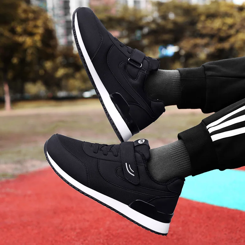 

Нескользящая обувь на шнуровке, полусапожки, амортизирующие массивные ботинки, неповседневные оригинальные мужские кроссовки, стразы, Дет...