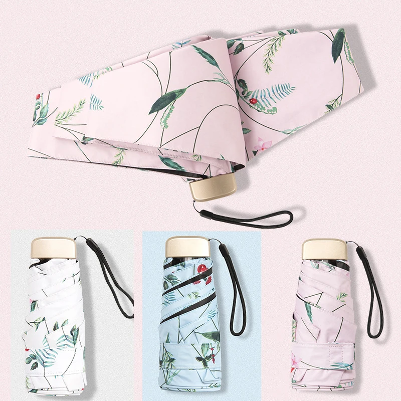 Мини ульсветильник складной зонтик с защитой от ультрафиолета двойной для