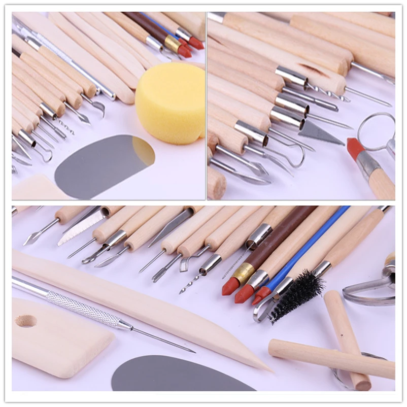 

modeling clay tools Ceramic Pottery Sculpture Sculpting Craft Hobby Supplies Carving Trimming Tool Kit 38pcs/set