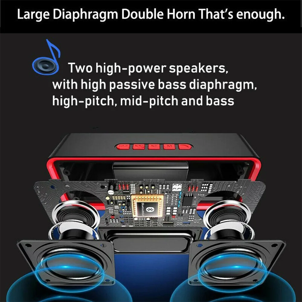 Bluetooth 4.2 динамика TWS портативный беспроводной 3D стерео звук двойная труба бас