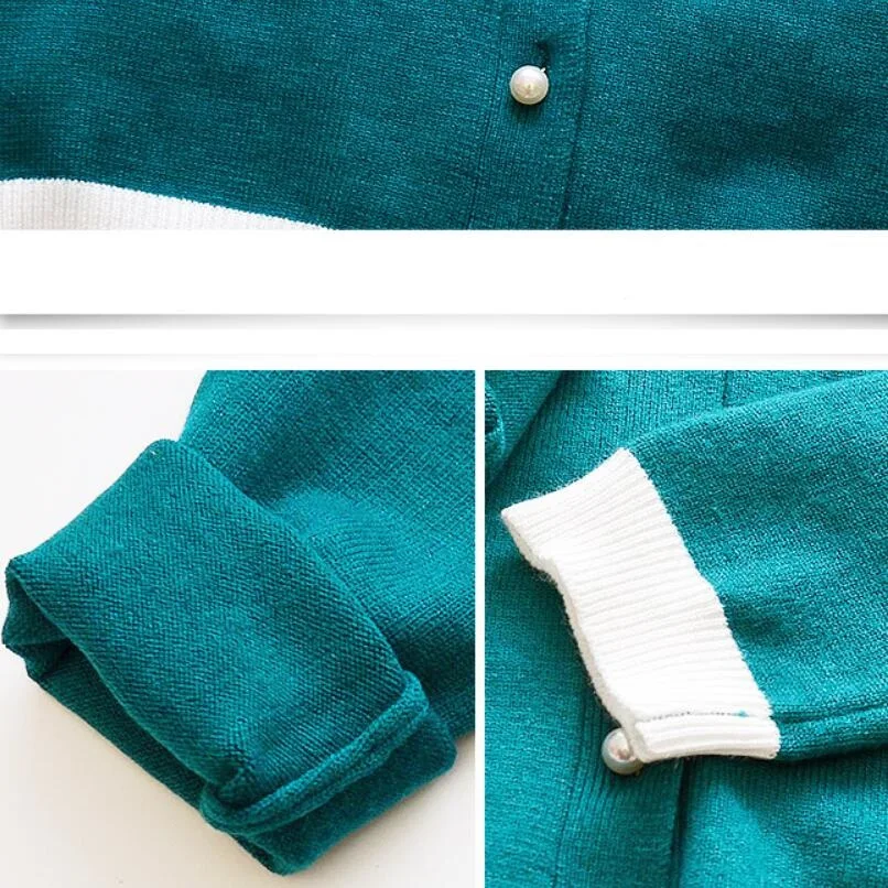 Комплект из 2 предметов для девочек подростков трикотажный свитер с длинным