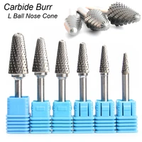 h ball nose cone 6mm 14 shank mould carving grinding cut tungsten carbide burr rotary tool file bits milling cutter for dremel