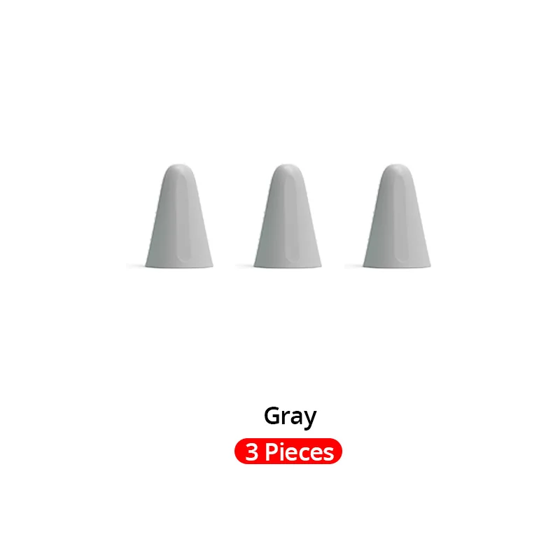 3 Pieces Gray PZOZ защитный чехол для Apple Pencil 1 2st ручка стилус чехол силиконовый защитный чехол для Apple Pencil2 Ipencil - Цвета: 3 Pieces Gray