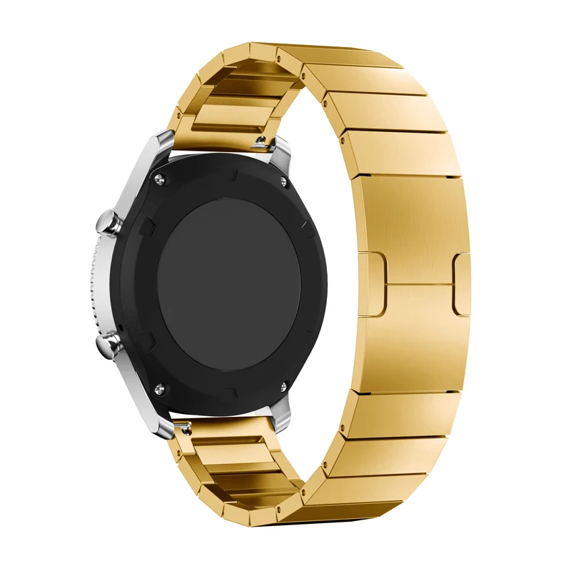 22 мм 20 мм ремешок для часов для samsung galaxy watch gear s3 frontier 46 мм 42 мм huawei GT часы из нержавеющей стали Бабочка Пряжка ремешок