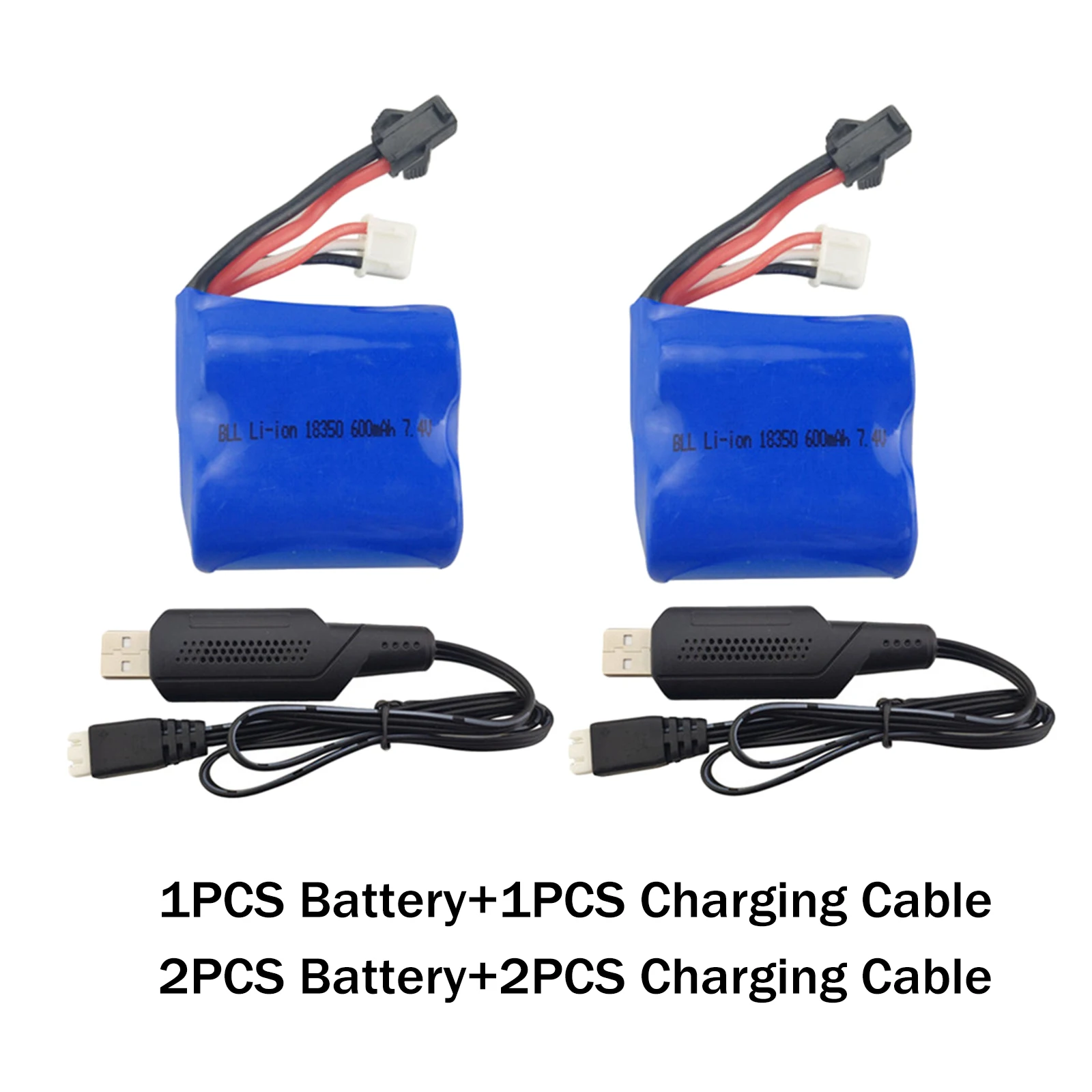 

7.4V 600mah Lithium Battery for Syma Q2 Q3 H102 Boat Parts Flying 7-9min