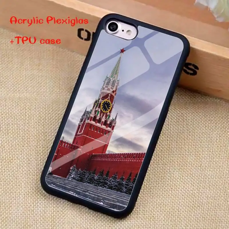 

Moscow The Red Square Plexiglass Phone Case Back Shell For IPhone 12 11 Pro Max Cases XR XS 7 8 Plus Cover Accessories Carcasa