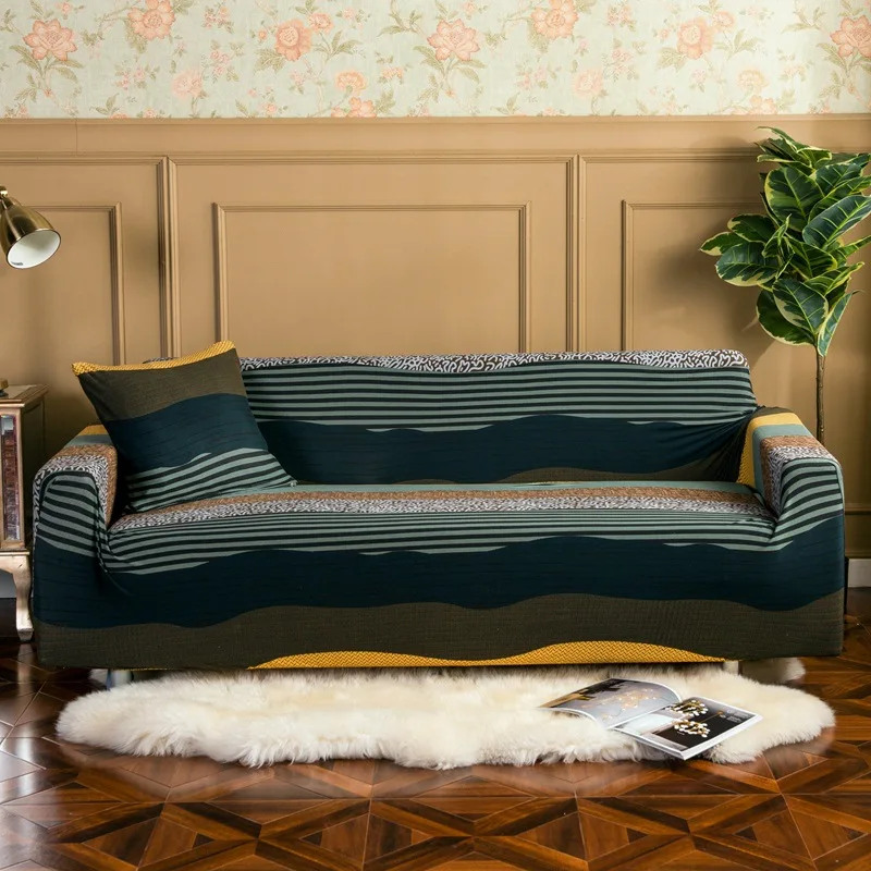 

Чехол для дивана эластичный, на 1/2/3/4 мест, в ретро-стиле