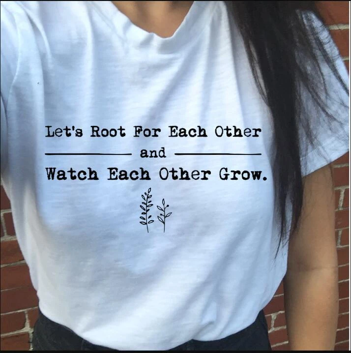Футболка Let's Root друг для друга футболка с надписью One grow Tee красивая графическая