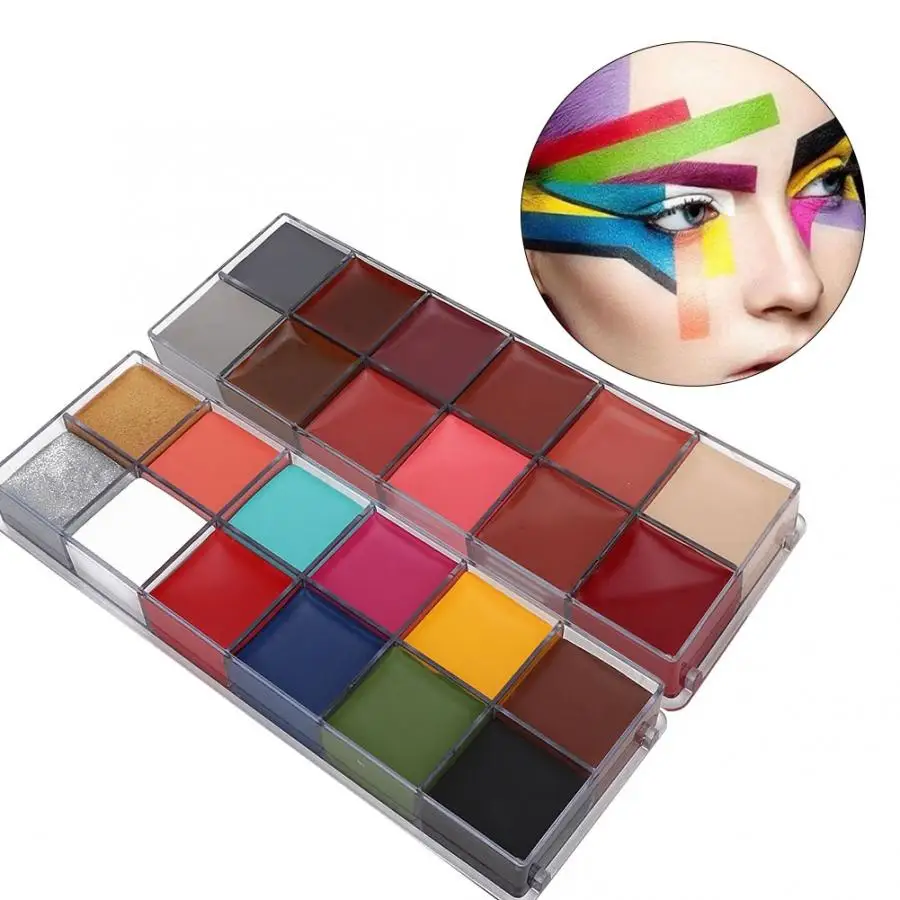 Массажер 12 цветов краска для боди арта Кубок мира Хэллоуин драма макияж