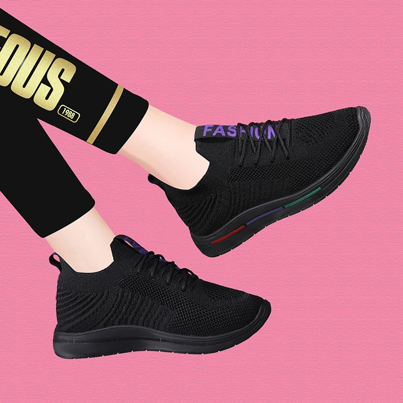 

CRLAYDK Slip On Sneakers for Women Summer Fashion Walking Lightweight Breathable Shoes Wedge Mesh Running Ladies Sport Tennis