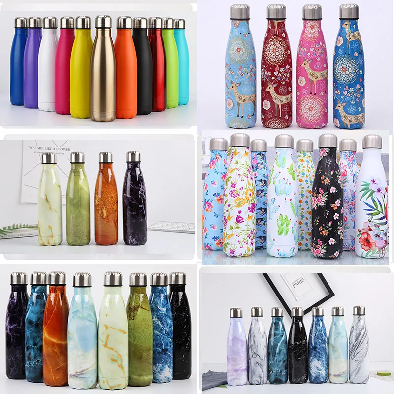 Экологичная бутылка для воды 500 мл термос с изоляцией пива из нержавеющей стали