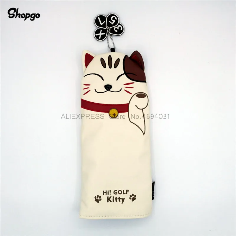 1pc fairway С изображением из мультфильма Lucky Cat Чехлы для клюшек для гольфа для водителя проход древесина гибридный полный набор талисман новинка подарок для игры в гольф Клубные головные уборы - Цвет: 1pc fairway