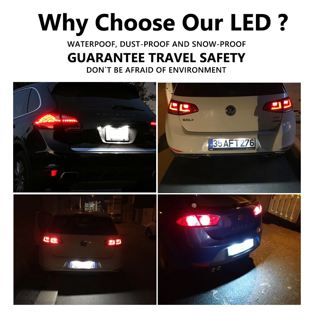 2x Белый супер яркий светодиодный номерной знак светильник для Seat Ibiza MK4 6J1.6J5.6J8 6P MK5